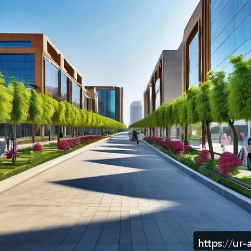 Home 17 다운타운의 영향력 - A vibrant urban downtown scene in a modern Pakistani city blending traditional and contemporary arch...